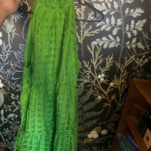 Green Tiered Halter Maxi Dress for Weddings - Picture 2 of 5